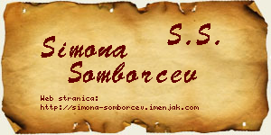 Simona Somborčev vizit kartica